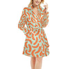 Sausage Print Design LKS304 Women's Fleece Robe