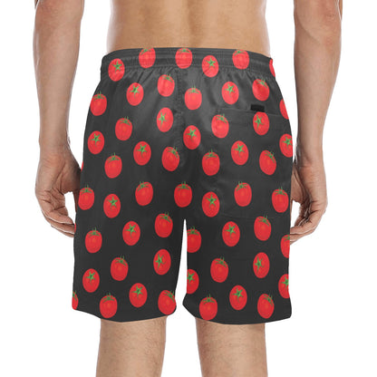 Tomato Print Design LKS305 Men's Swim Trunks Beach Shorts