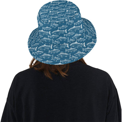 Salmon Fish Print Design LKS301 Unisex Bucket Hat