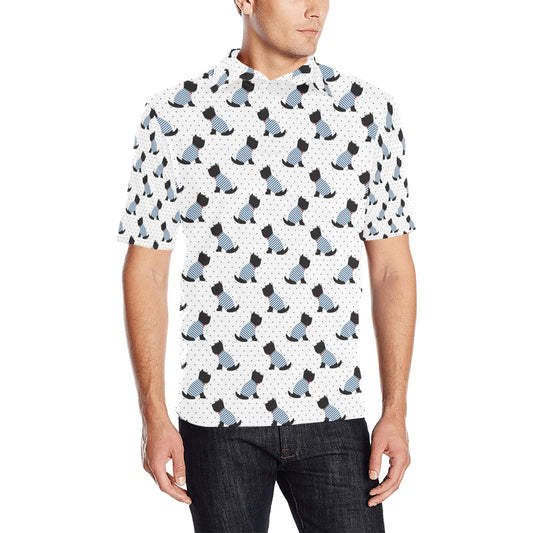 Scottish Terriers Print Design LKS3013 Men Polo Shirt