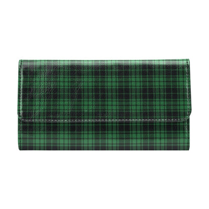 Green Tartan Plaid Pattern Women's Trifold Wallet