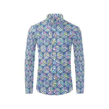 Volleyball Print Design LKS301 Men's Long Sleeve Dress Shirt