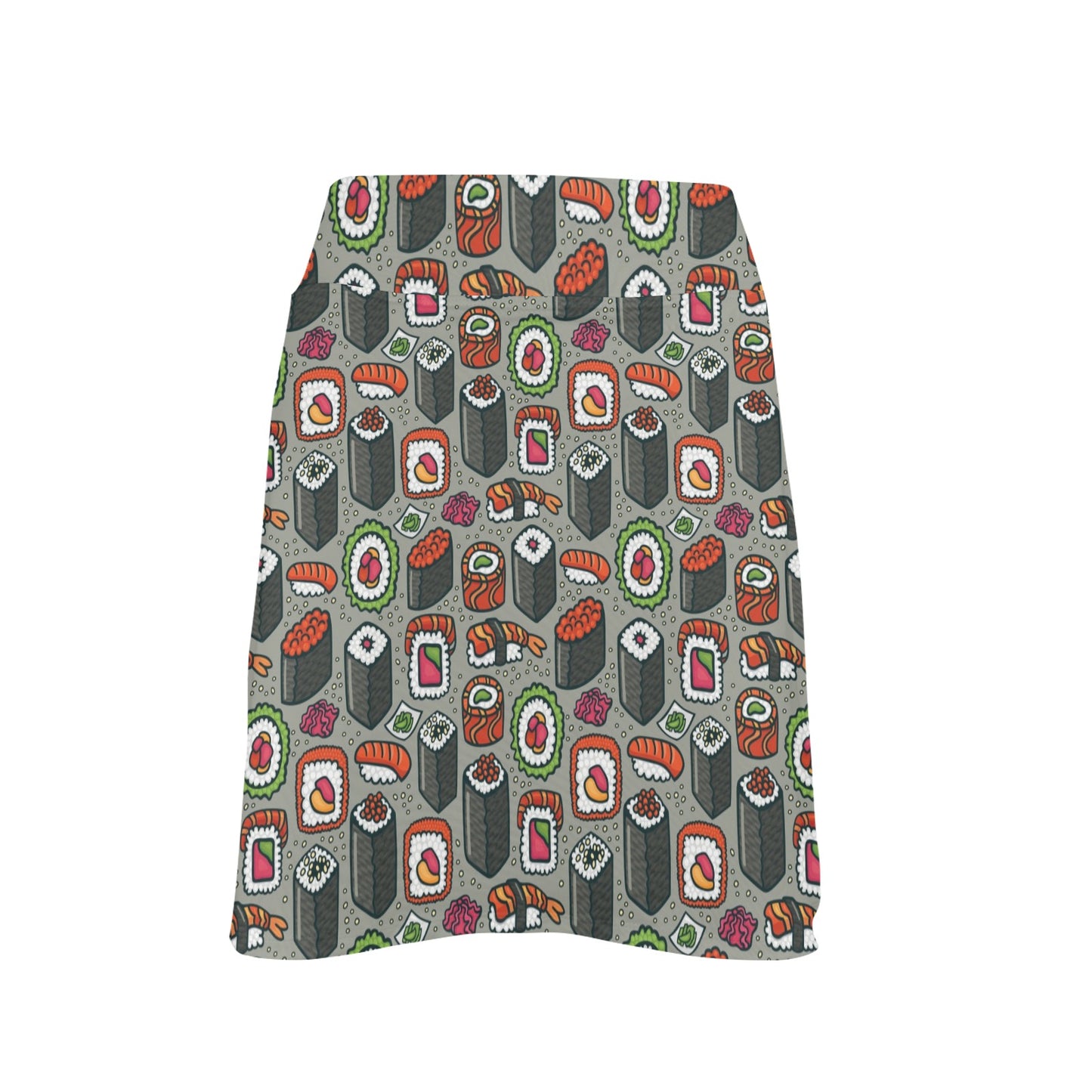 Sushi Print Design LKS301 17" Golf & Pickleball Skort with Pockets