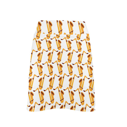 Saxophone Print Design LKS404 17" Golf & Pickleball Skort with Pockets