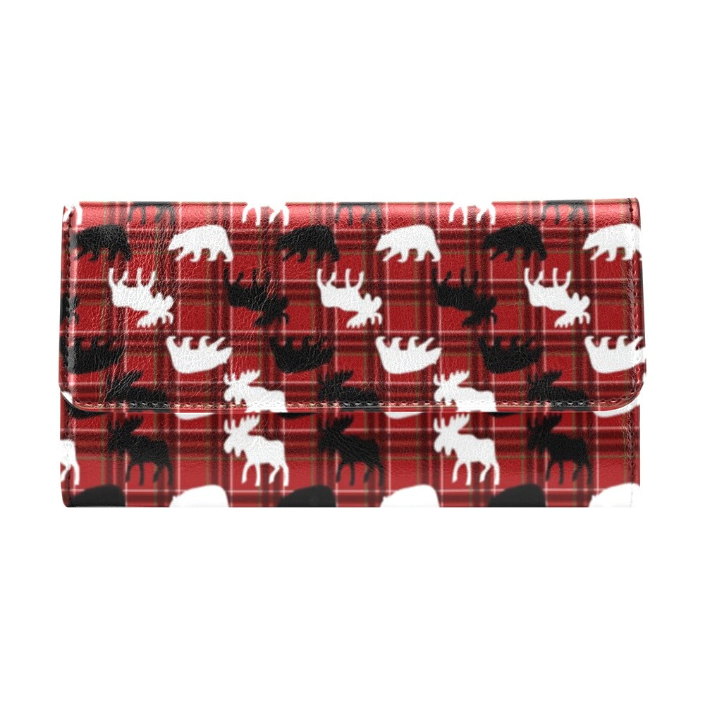 Moose Print Design LKS401 Women's Trifold Wallet