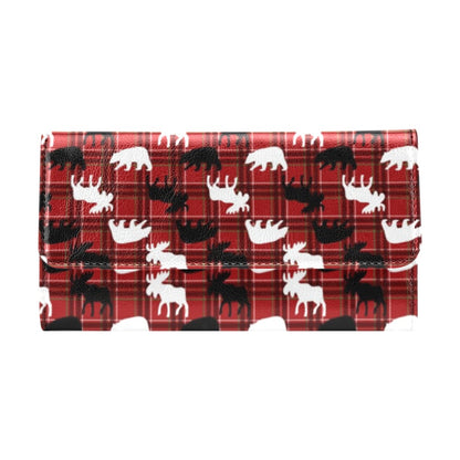 Moose Print Design LKS401 Women's Trifold Wallet