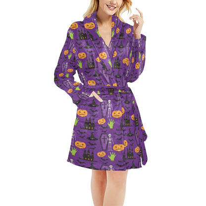 Halloween Print Design LKS403 Women's Fleece Robe