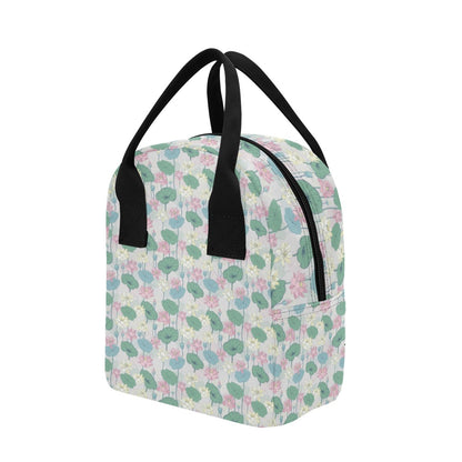 Water Lily Print Design LKS305 Insulated Lunch Bag
