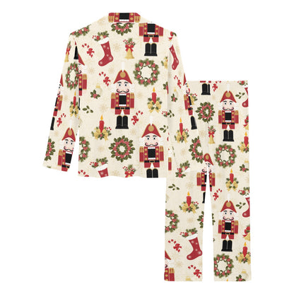 Nutcracker Pattern Print Design A01 Women's Long Pajama Set
