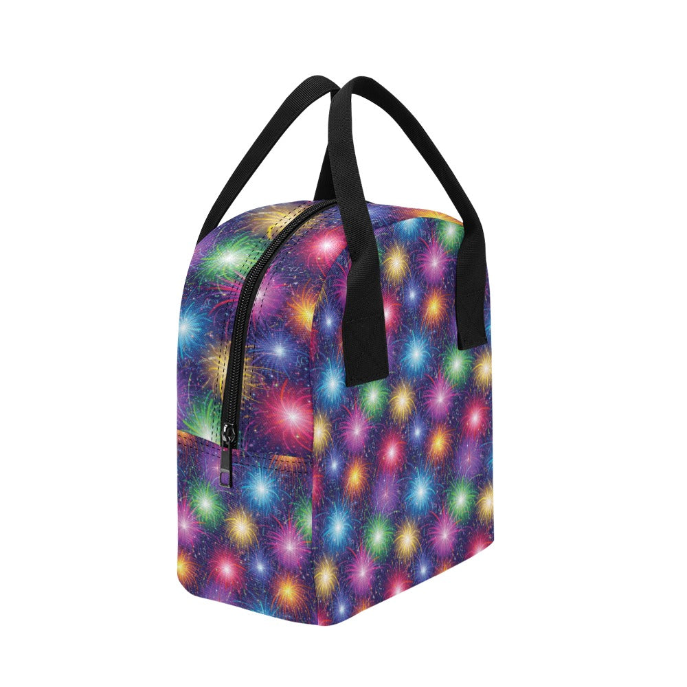 Firework Colorful Print Design LKS301 Insulated Lunch Bag