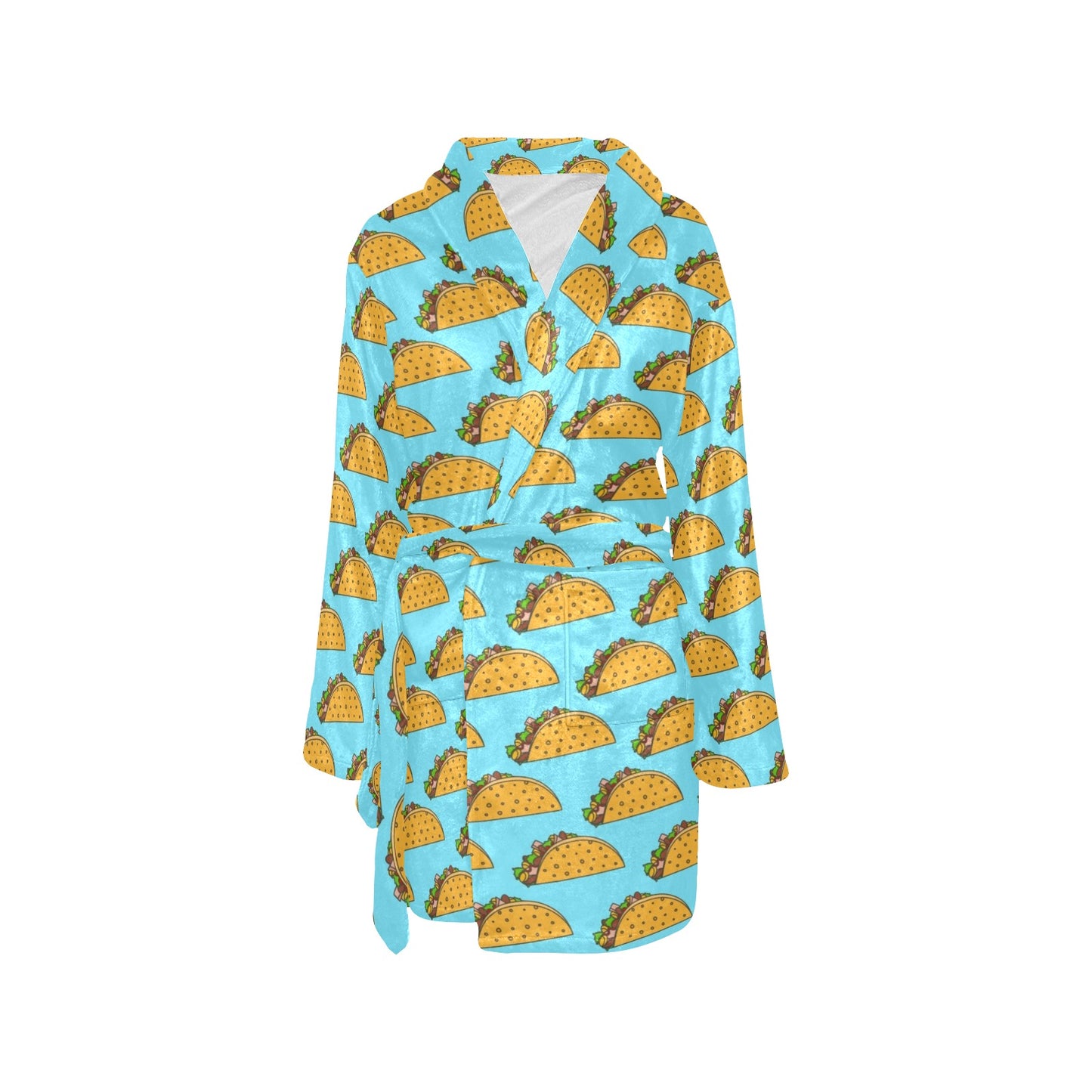 Taco Pattern Print Design TC03 Women's Fleece Robe