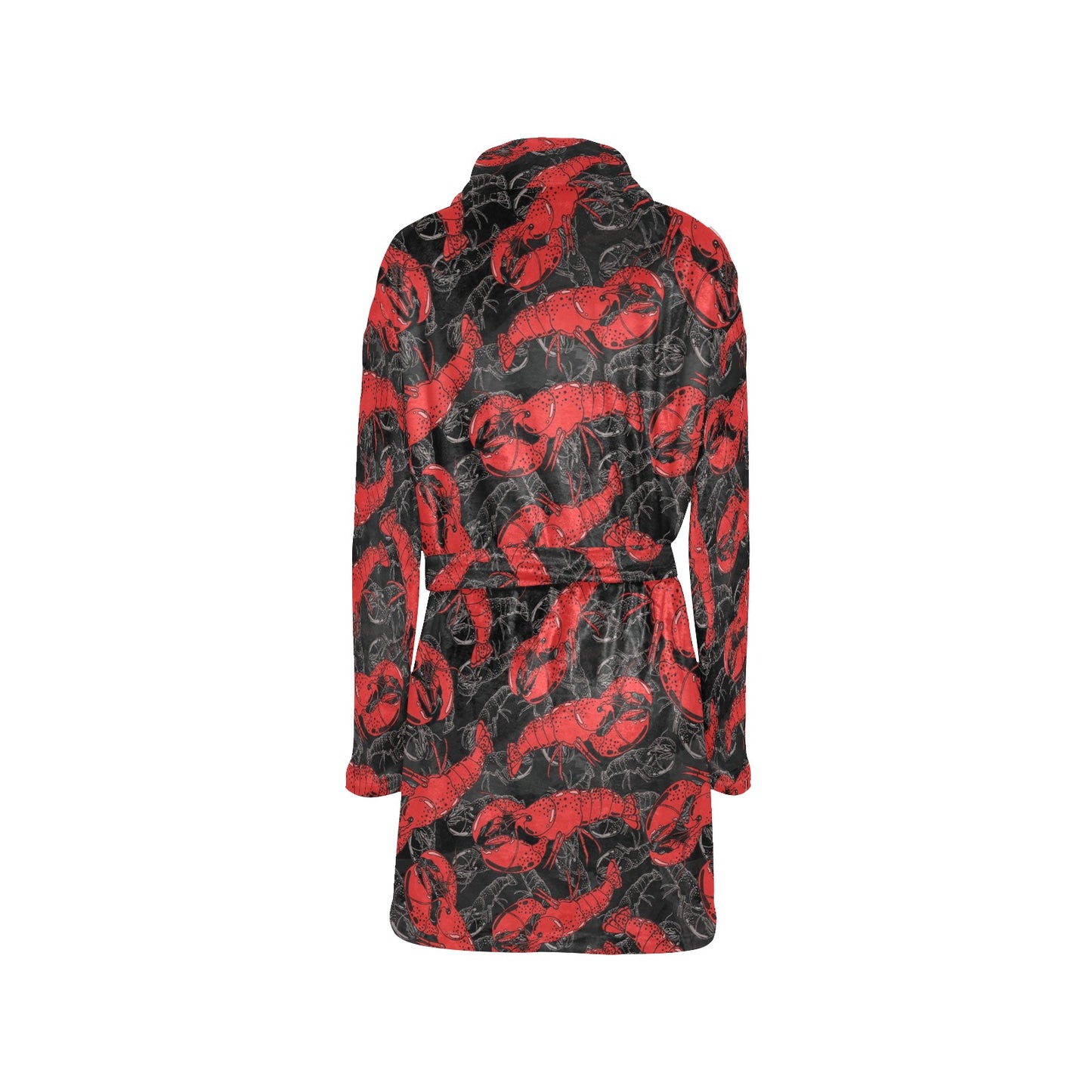 Lobster Pattern Print Design 04 Women's Fleece Robe