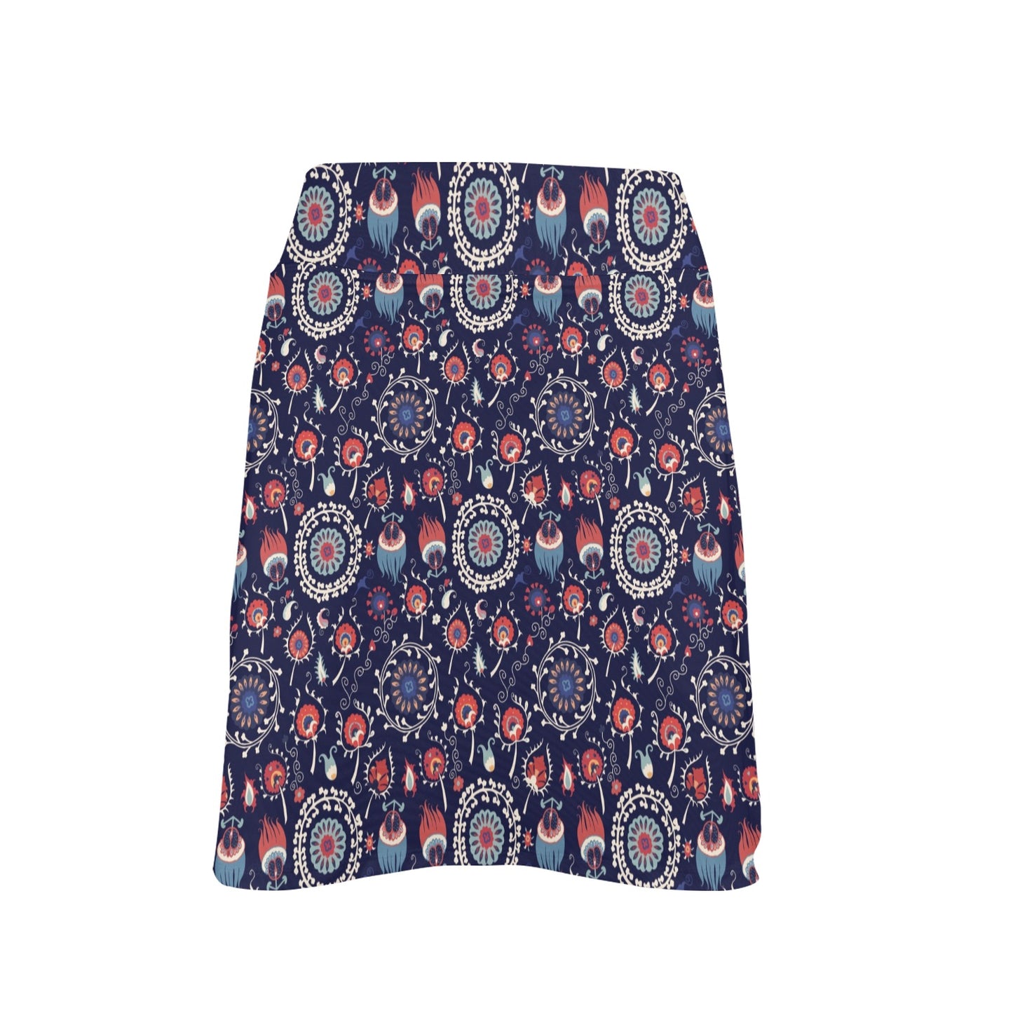 Suzani Print Design LKS305 17" Golf & Pickleball Skort with Pockets