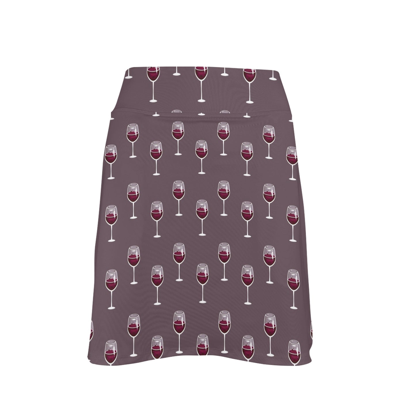 Wine Glass Pattern Print Design LKS305 17" Golf & Pickleball Skort with Pockets