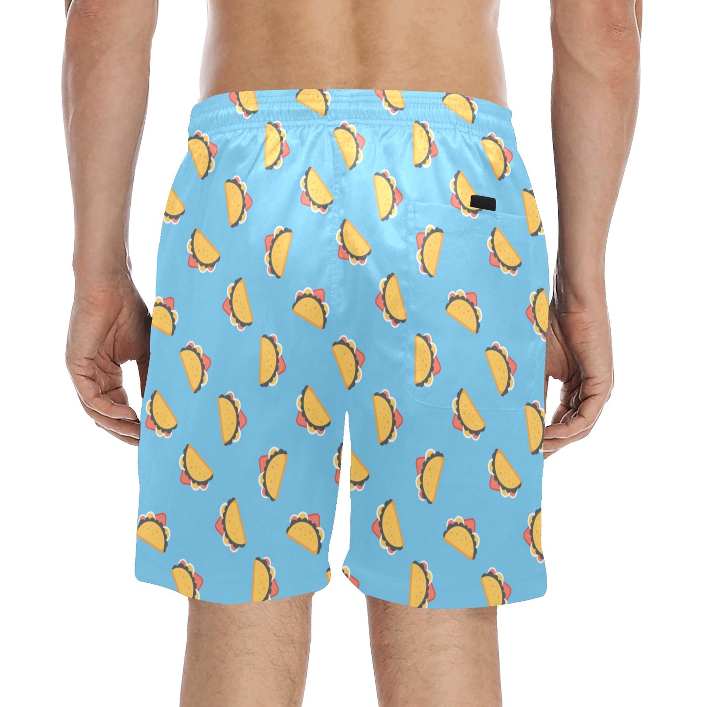 Taco Print Design LKS301 Men's Swim Trunks Beach Shorts