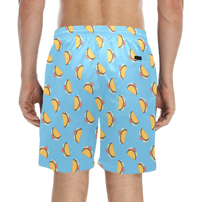 Taco Print Design LKS301 Men's Swim Trunks Beach Shorts