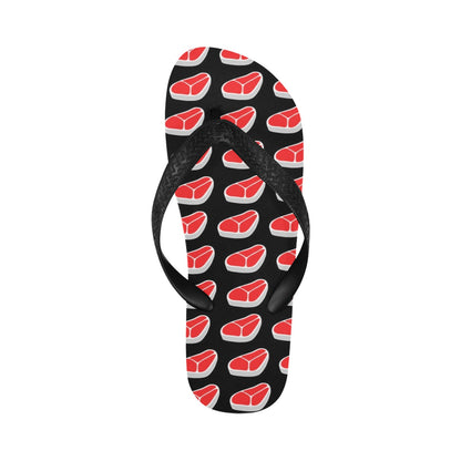 Steak Print Design LKS303 Flip Flops