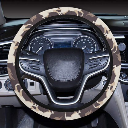 Horse Print Design LKS304 Steering Wheel Cover with Elastic Edge