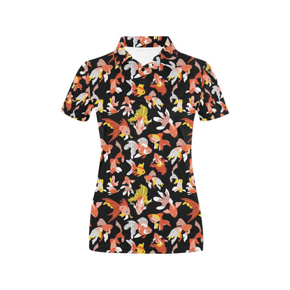Goldfish Print Design LKS401 Women's Polo Shirt