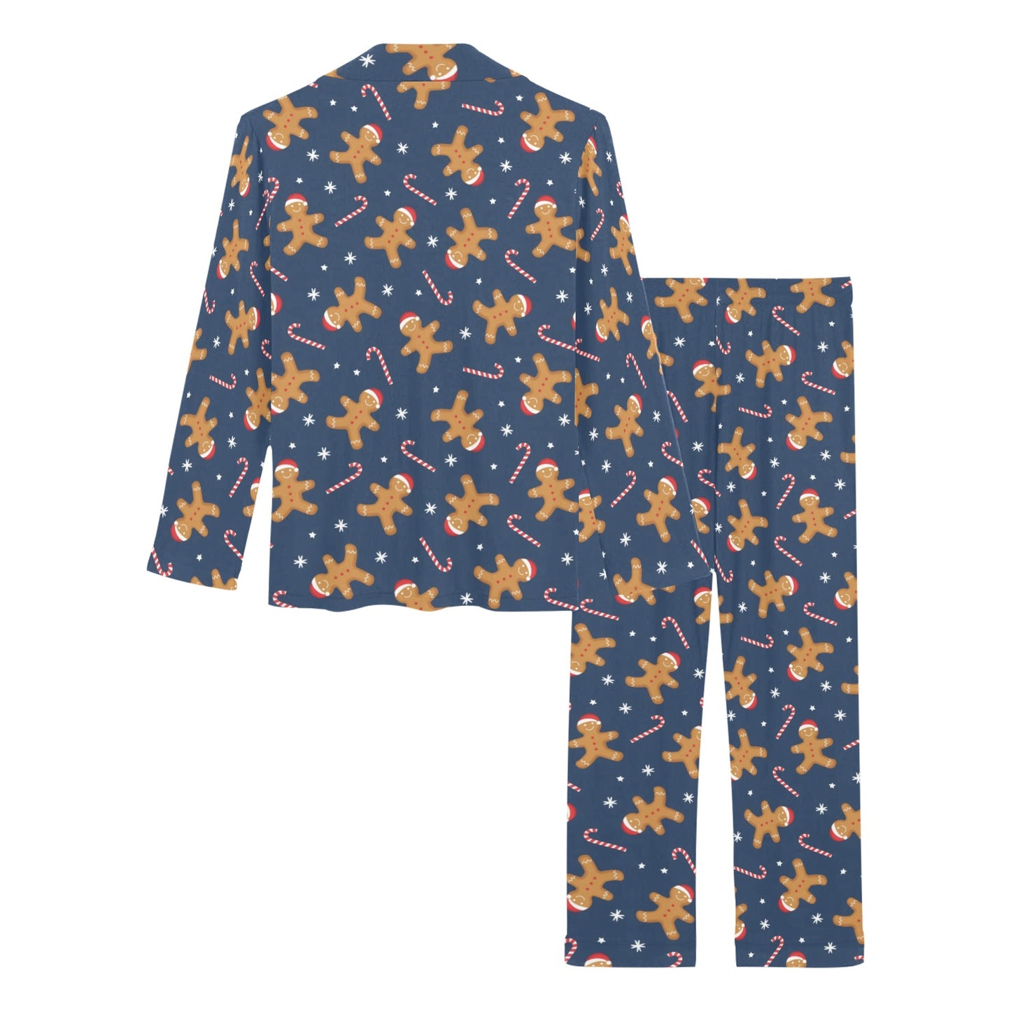 Gingerbread Pattern Print Design 01 Women's Long Pajama Set