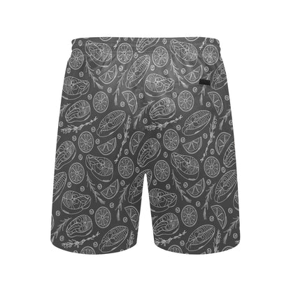 Steak Print Design LKS301 Men's Swim Trunks Beach Shorts