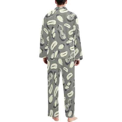 Peanut Pattern Print Design A01 Men's Long Pajama Set