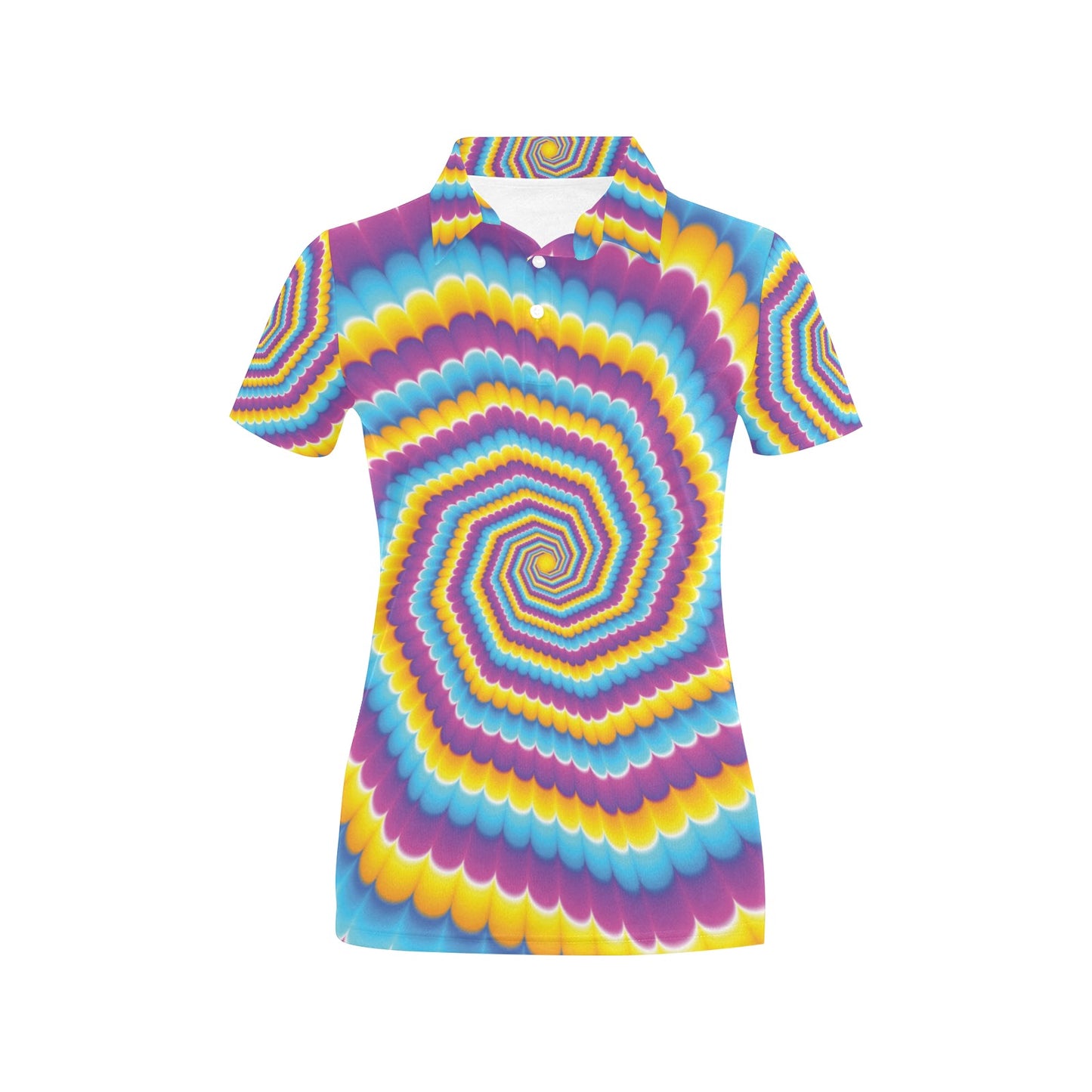 Optical illusion Pattern Print Design A04 Women's Polo Shirt