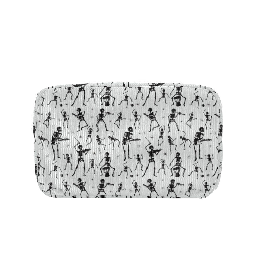 Skeleton Music Player Print Design LKS303 Insulated Lunch Bag