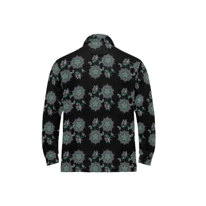 Dream Catcher Colorful Hand Draw Long Sleeve Polo Shirt For Men's