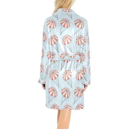 Skydiving Pattern Print Design 01 Women's Fleece Robe