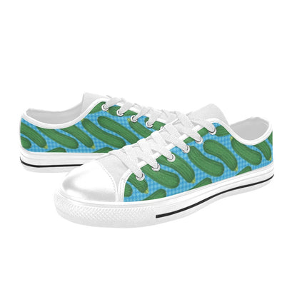 Zucchini Print Design LKS301 Women's White Low Top Shoes