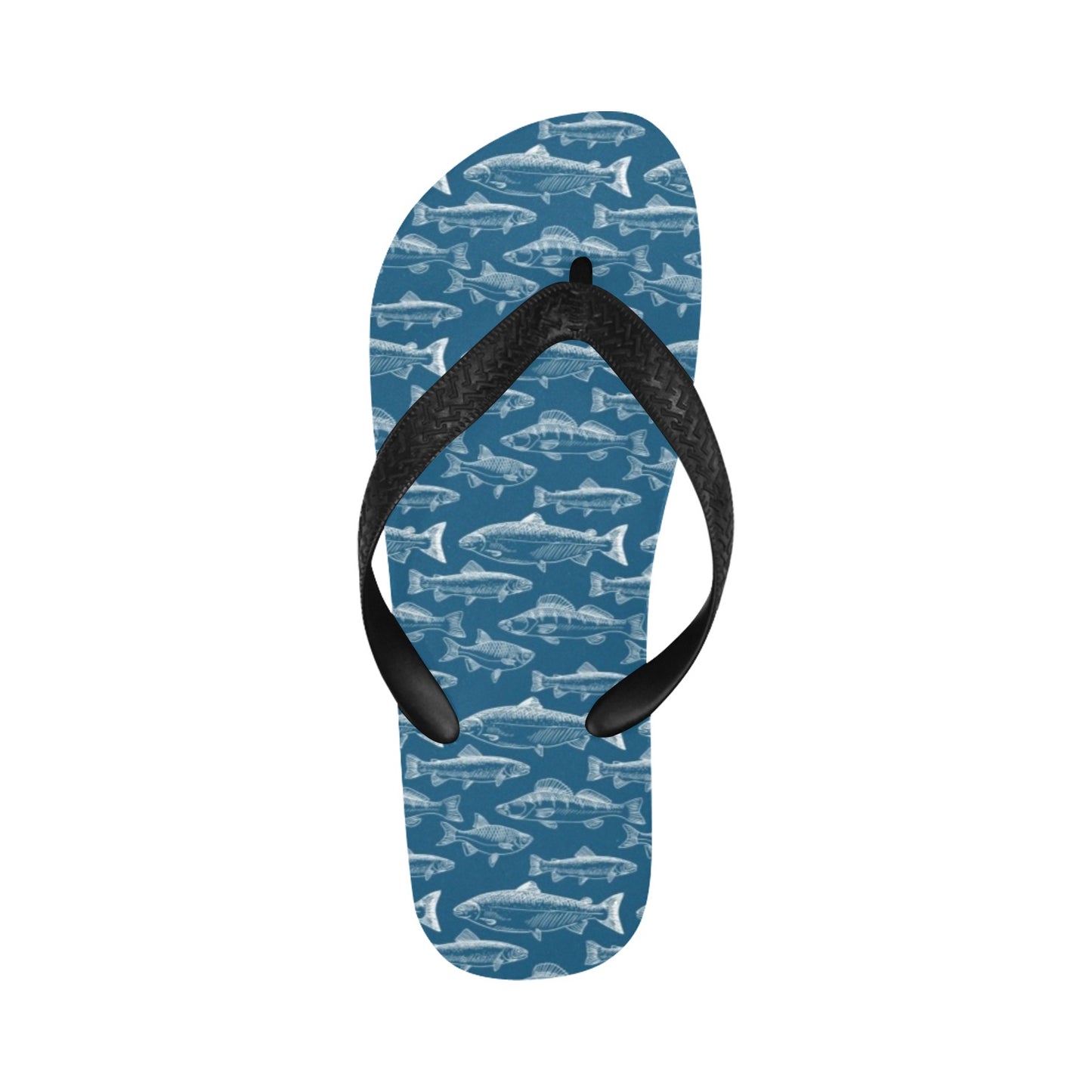 Salmon Fish Print Design LKS301 Flip Flops