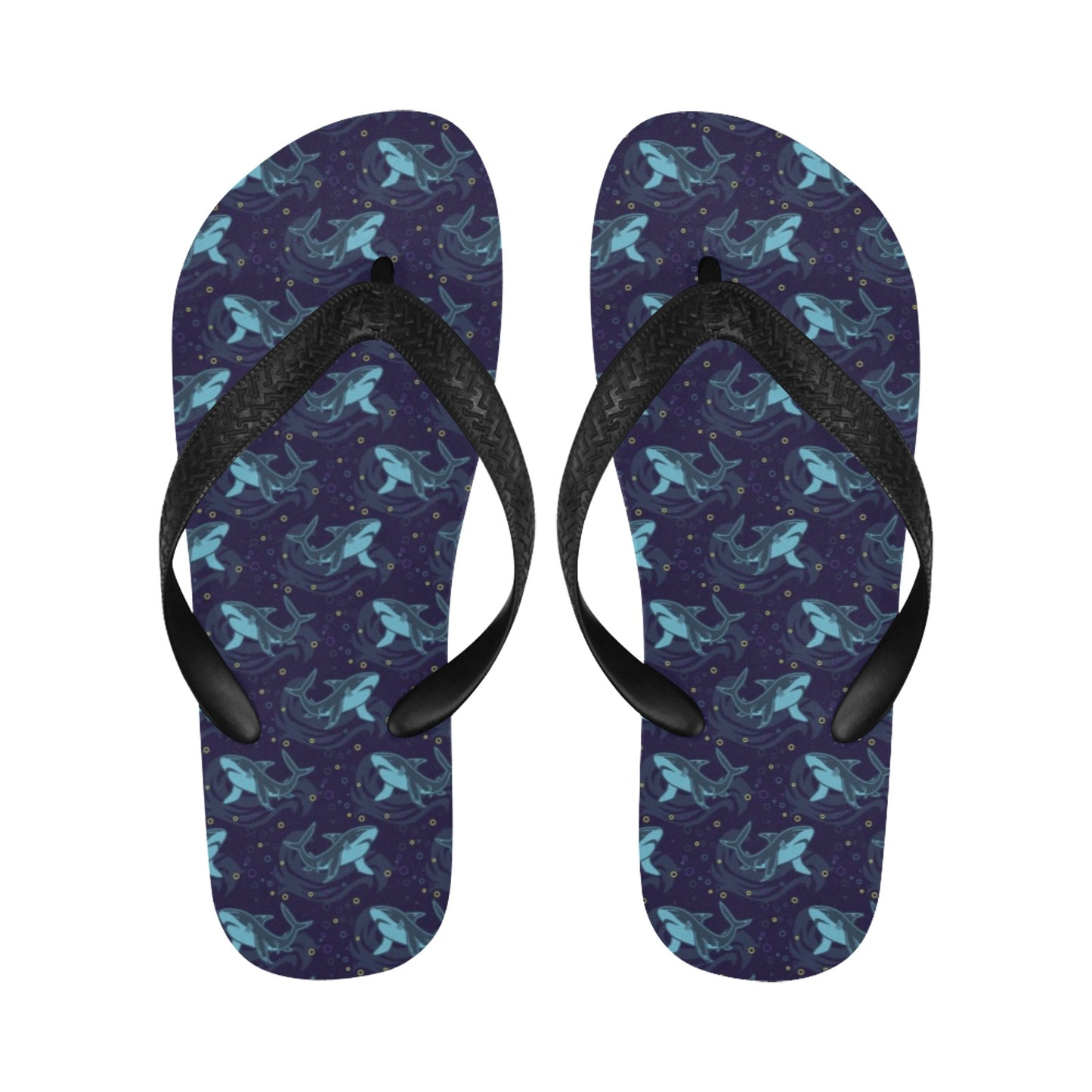 Shark Print Design LKS306 Flip Flops