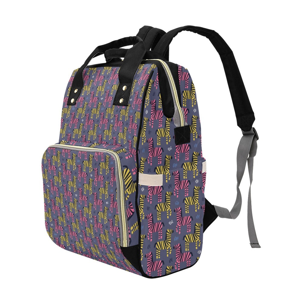 Zebra Print Design LKS303 Diaper Bag Backpack