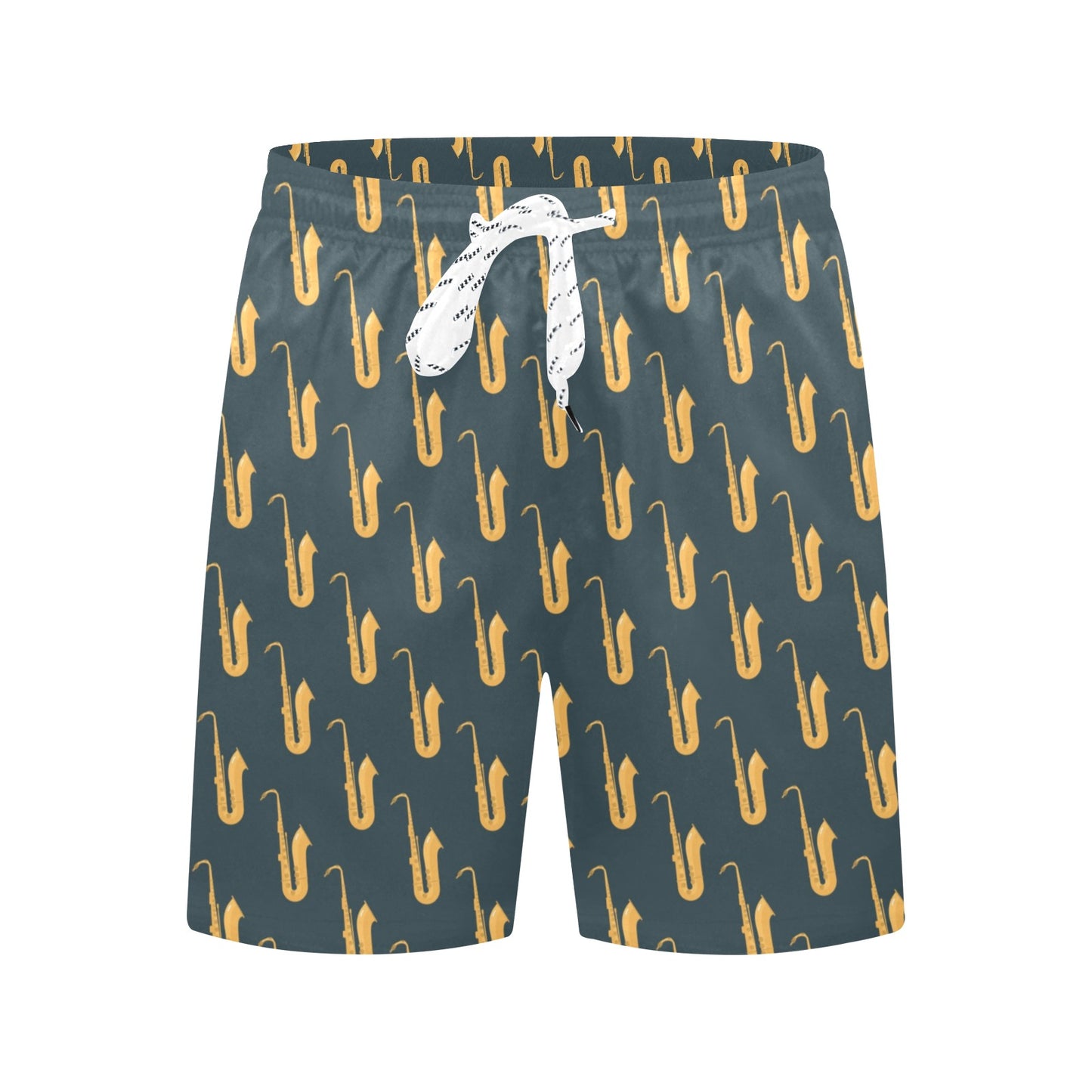 Saxophone Print Design LKS401 Men's Swim Trunks Beach Shorts