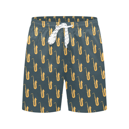 Saxophone Print Design LKS401 Men's Swim Trunks Beach Shorts