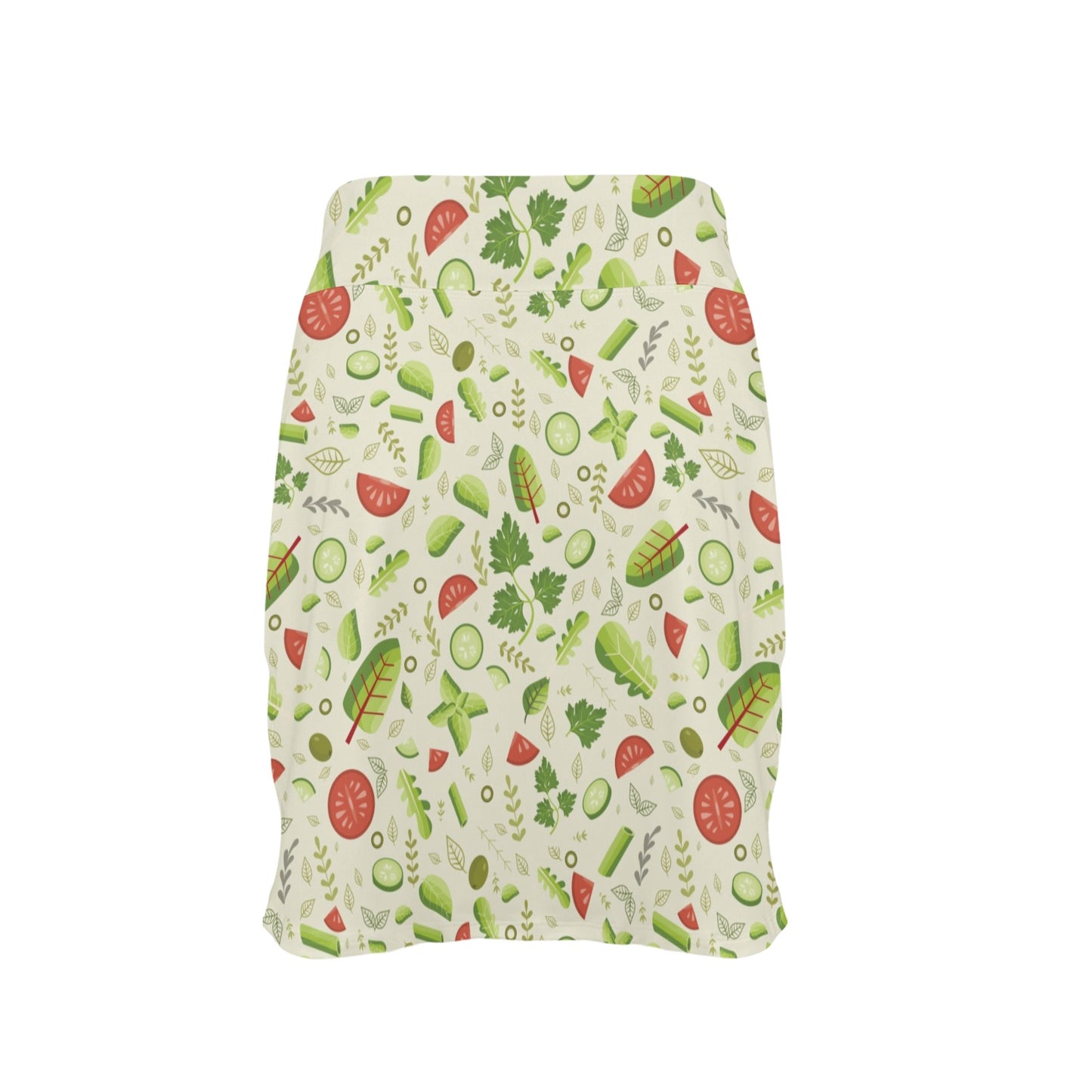 Salad Vegetable Print Design LKS302 17" Golf & Pickleball Skort with Pockets