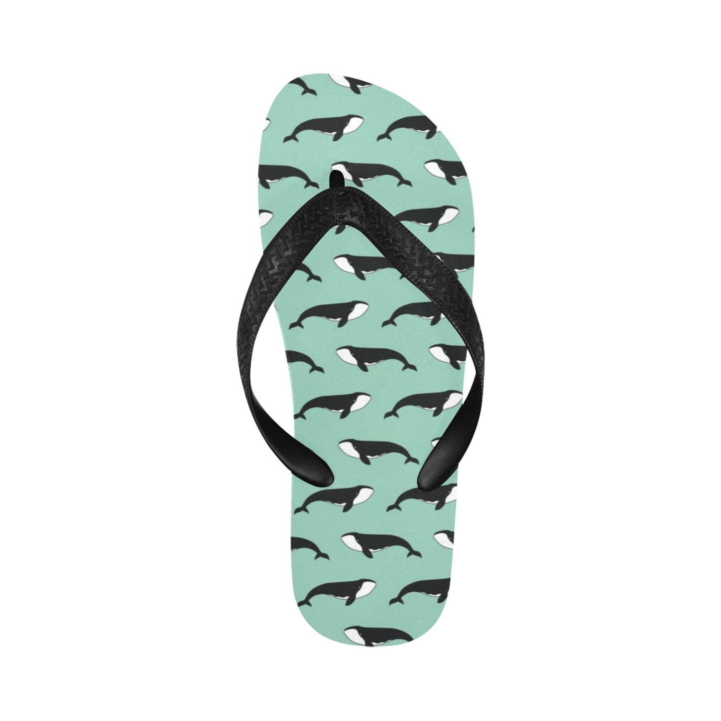 Whale Print Design LKS307 Flip Flops