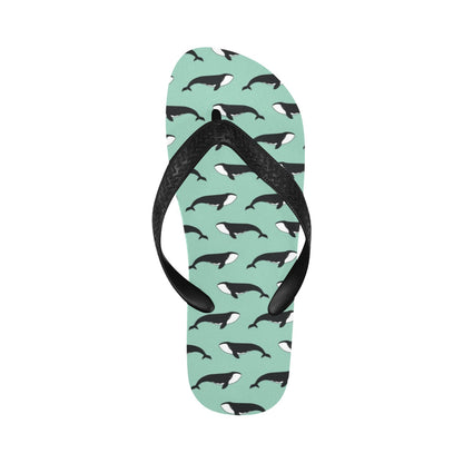 Whale Print Design LKS307 Flip Flops