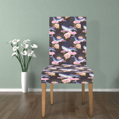 Blue Whale Print Design LKS401 Dining Chair Slipcover