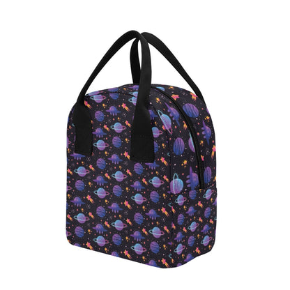 UFO Star Galaxy Print Design LKS308 Insulated Lunch Bag