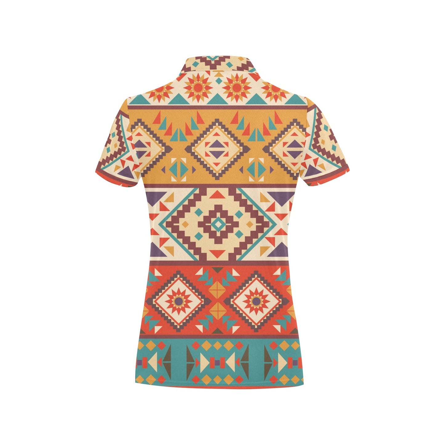 Navajo Pattern Print Design A01 Women's Polo Shirt