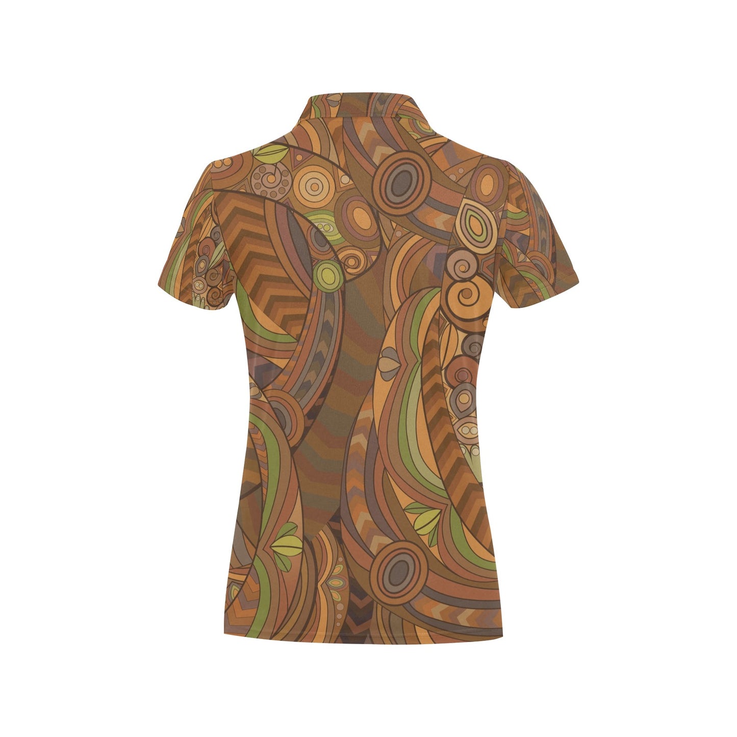 Maori Ornament Design Print Women's Polo Shirt