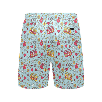 Hippie Print Design LKS307 Men's Swim Trunks Beach Shorts