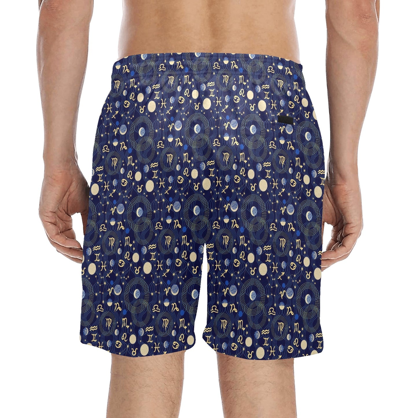 ZodiacThemed Design Print Men's Swim Trunks Beach Shorts