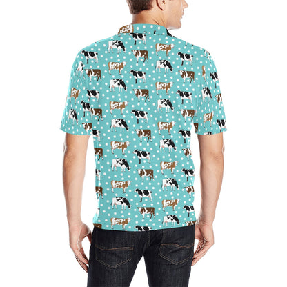 Cattle Print Design LKS405 Men Polo Shirt