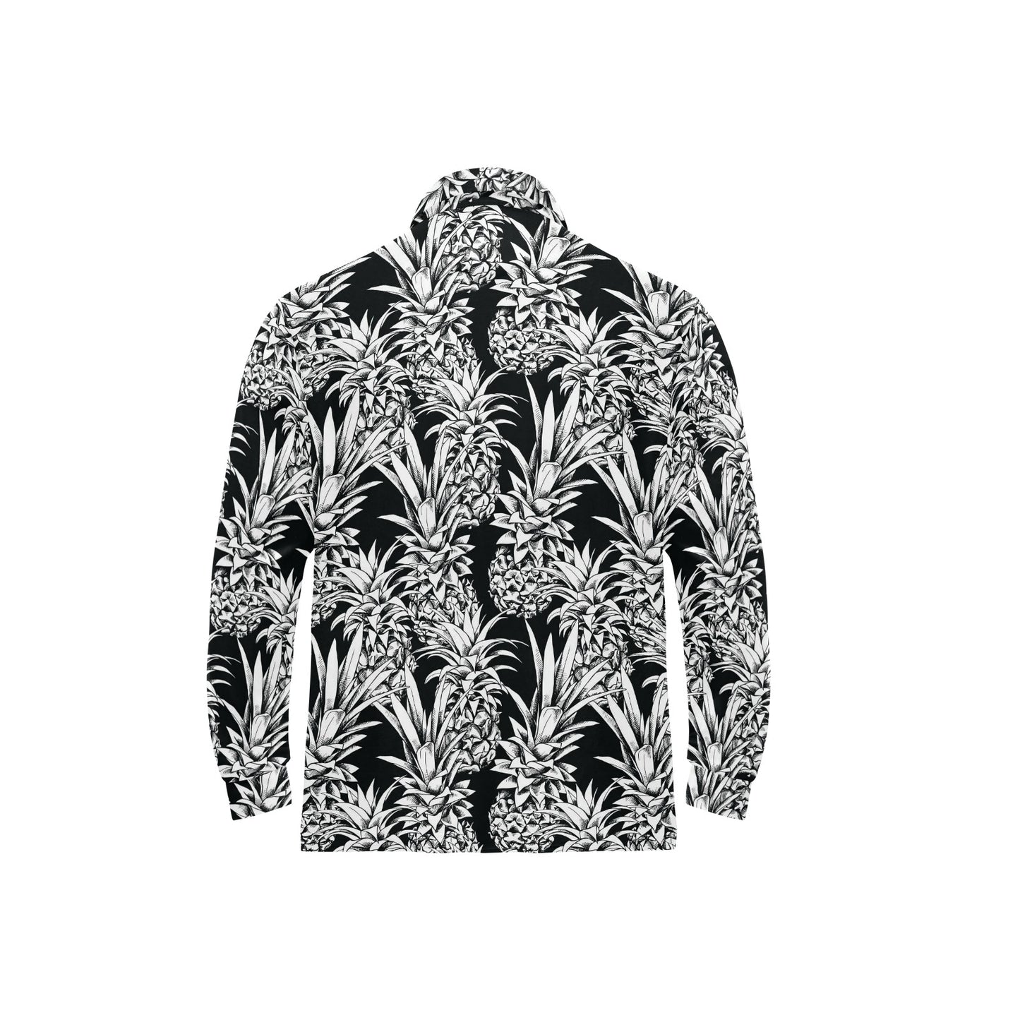 Pineapple Pattern Print Design PP08 Long Sleeve Polo Shirt For Men's