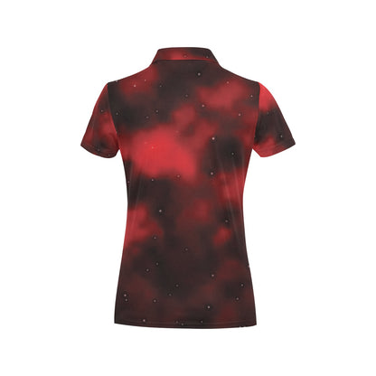 Nebula Pattern Print Design A03 Women's Polo Shirt
