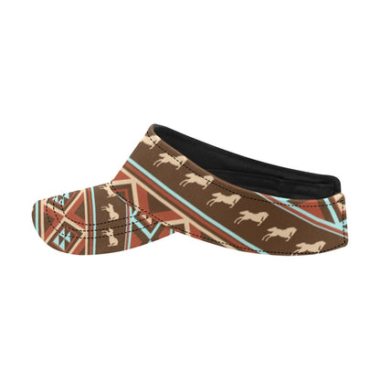 Western Horse Pattern Print LKS301 Unisex Sun Visor