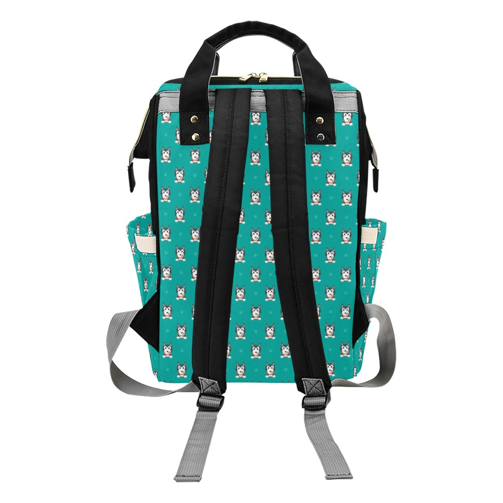 Siberian Huskies Print Design LKS304 Diaper Bag Backpack
